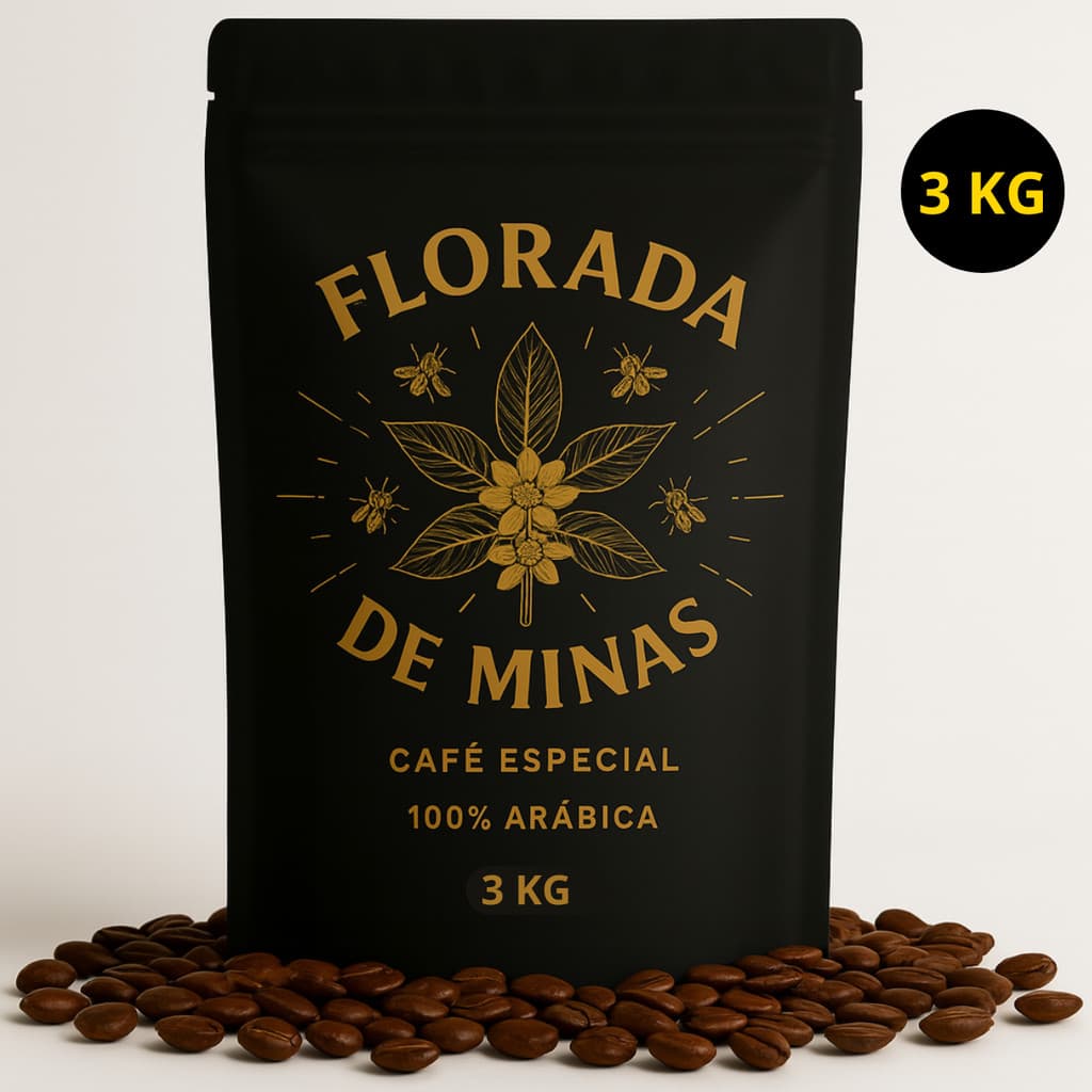 Café Especial em Grãos 3kg Torrado - 100% Arábica | Arara e Mundo Novo