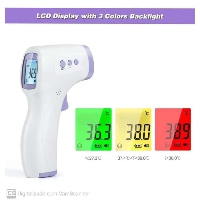 Termômetro Infravermelho Para Bebê Adulto Termômetro Digital Display Lcd-Techo Pro
