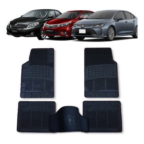 Tapete Automotivo Toyota Corolla em Pvc Grosso com Borda Universal + Tapete do Túnel Traseiro