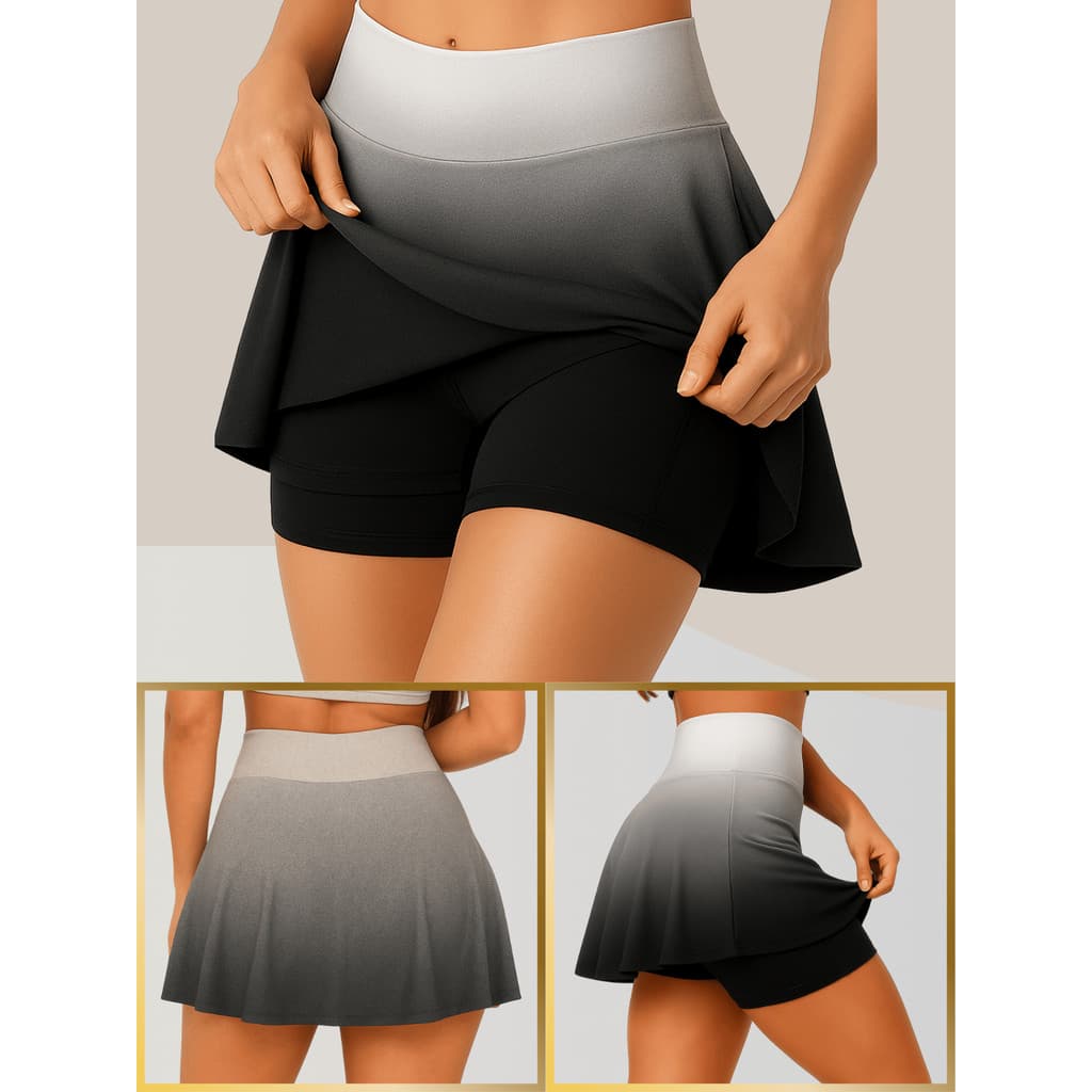 Short Saia Degrade Suplex  short Legging Feminina Short Fitness  Degradê