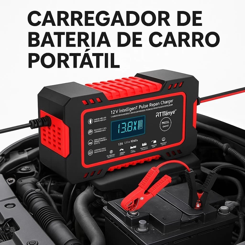 Carregador de bateria de carro inteligente 12V mantenedor 4Ah-100Ah dessulfurizador