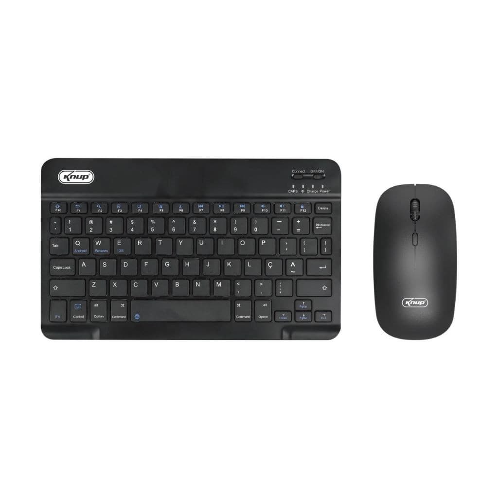 Kit Teclado e Mouse sem Fio Bluetooth Recarregável KP-TE127 - Knup