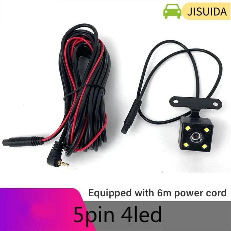 Câmera De Visão Traseira Para Carro , 5 Pinos , HD , Ângulo Amplo De 170 Graus , À Prova D'água , 4 LED , Noturna , Esta
