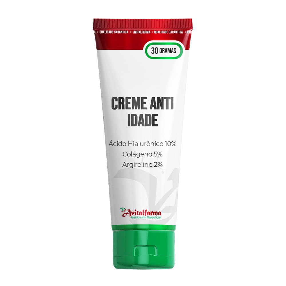Creme Anti-idade - Ác Hialurônico + Coláge + Argireline 30g