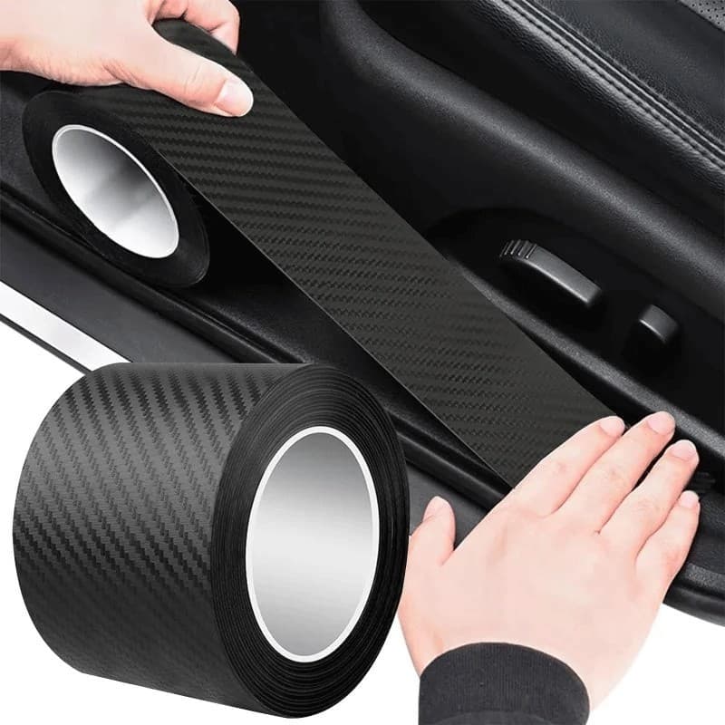 Adesivo 3D De Fibra De Carbono Carro Moto Protetora Porta Espelho Anti-Riscos Anjin Bazar