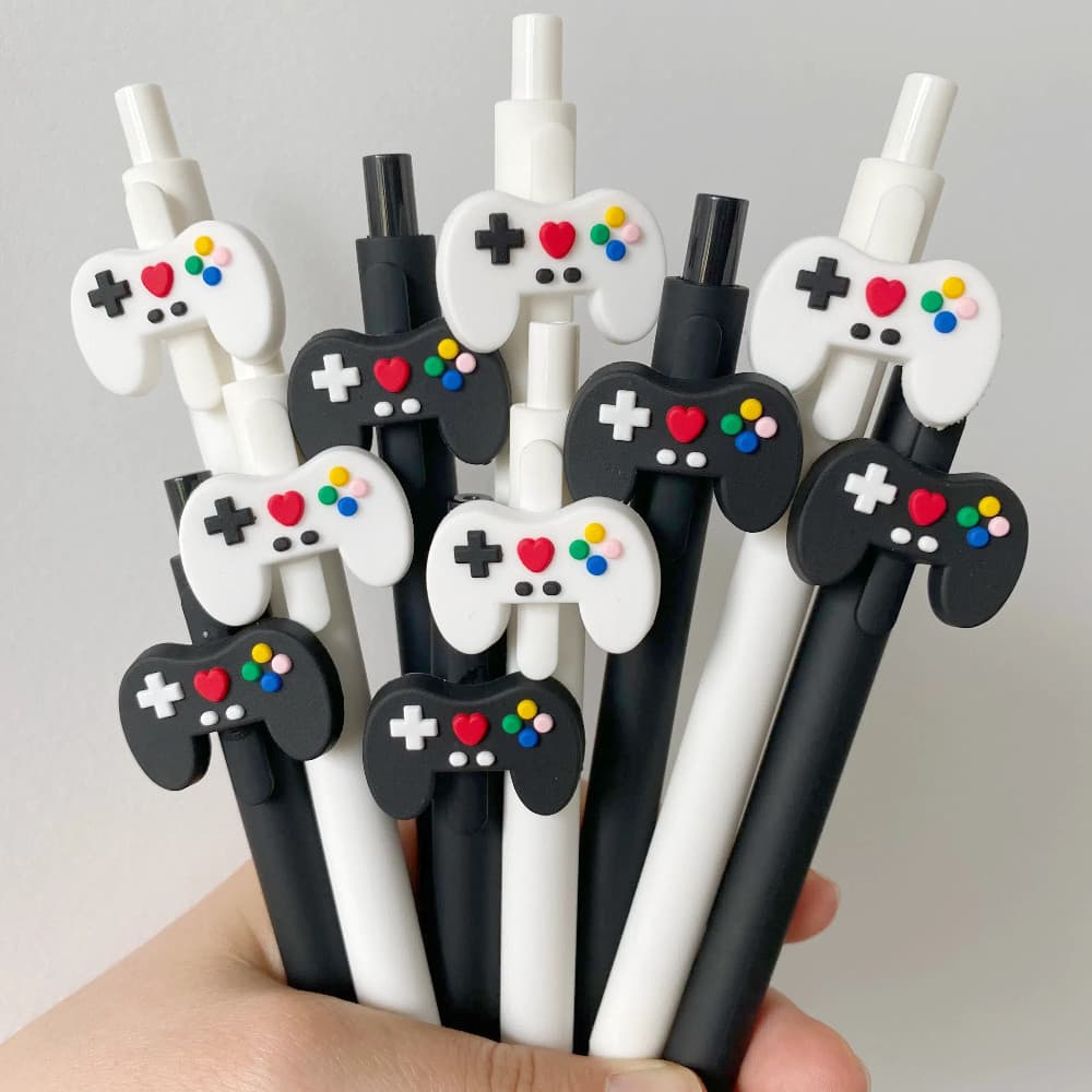 10Pcs Canetas De Videogame Esferográficas Com Tema Gamer | Design Divertido De Controlador Para Lembrancinhas De Festa D