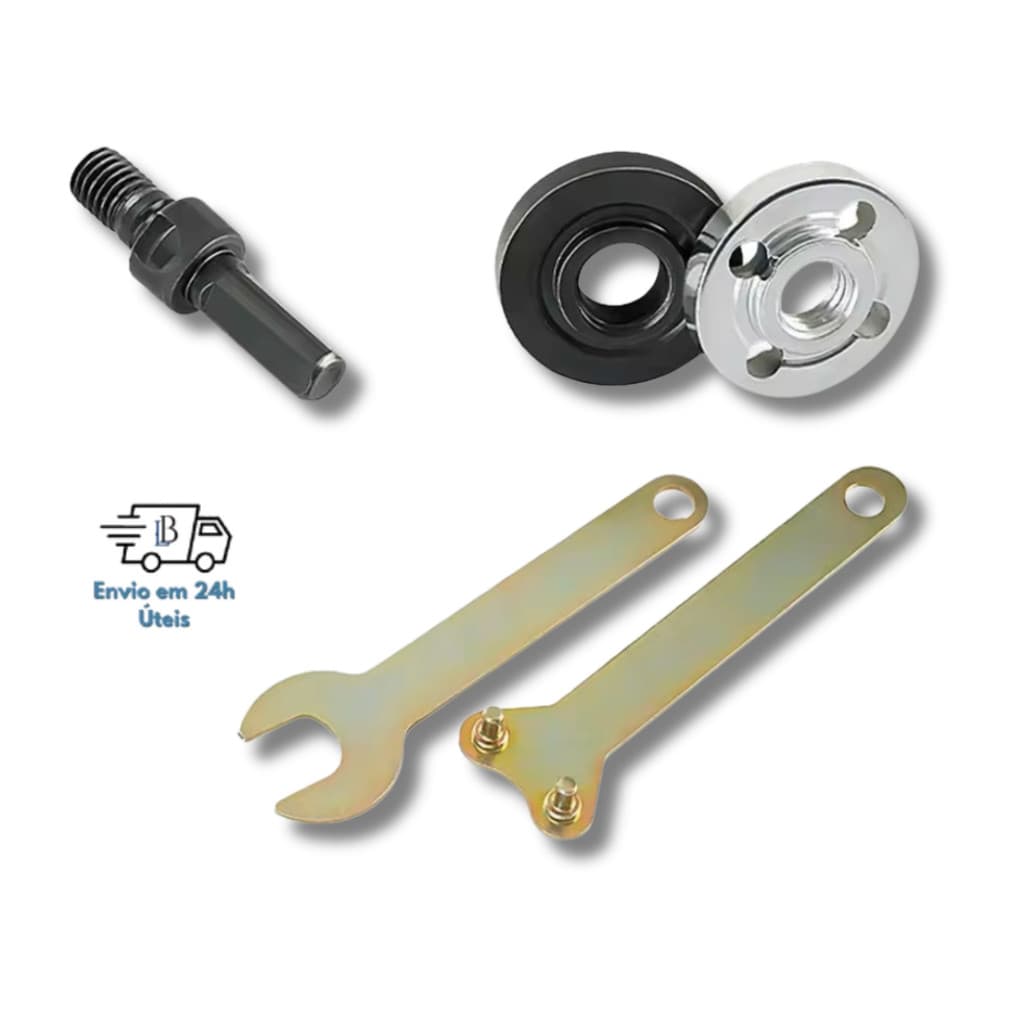 Adaptador Chave de Aperto Haste Universal Para Disco Corte Esmerilhadeira Furadeira