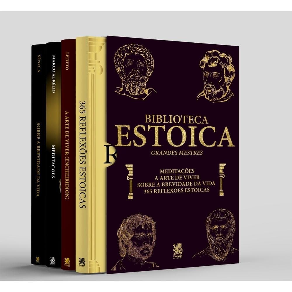 Biblioteca Estoica Grandes Mestres Vol. 01 - Box com 4 Livros