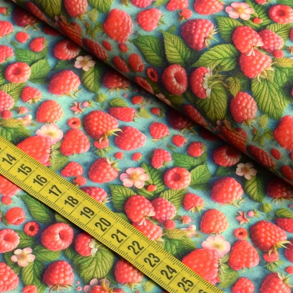 Tecido Estampado para Patchwork - Salada de Frutas : Framboesa (0,50x1,50)