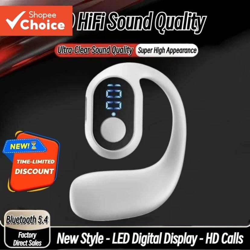 OWS KY2 PRO Fone De Ouvido Sem Fio Bluetooth 5.4 True Bass LED Display Business Sport Music Headset