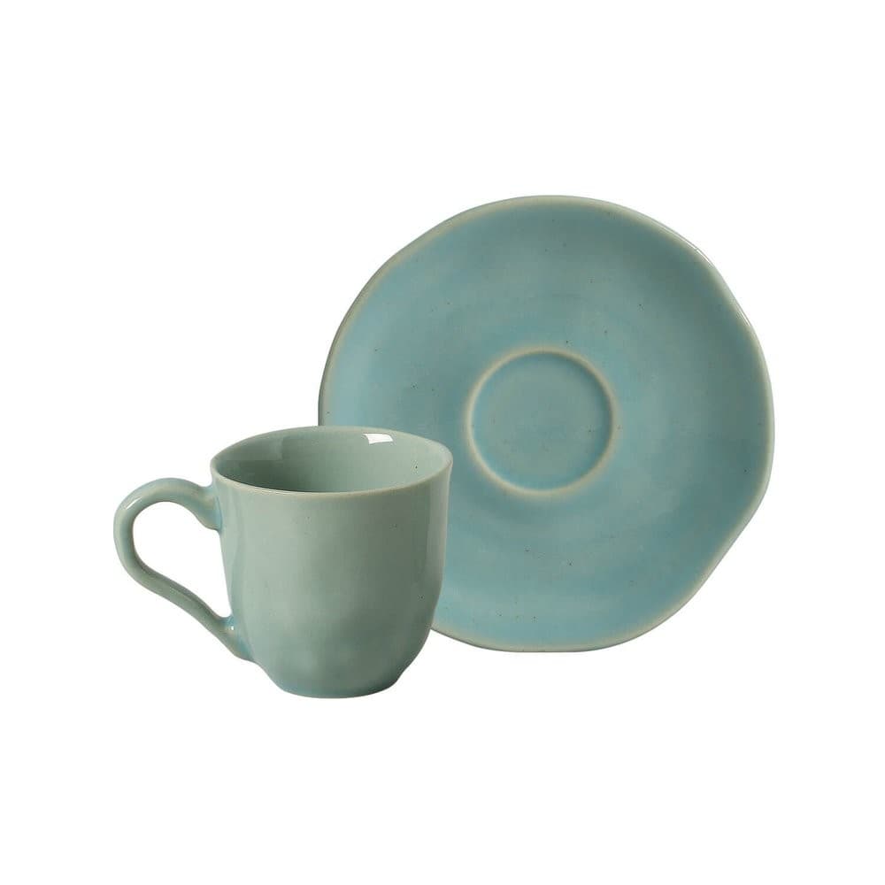 Conjunto de Xícaras de Café 06 Peças 120ml - Orgânico Curação - Porto Brasil Verde