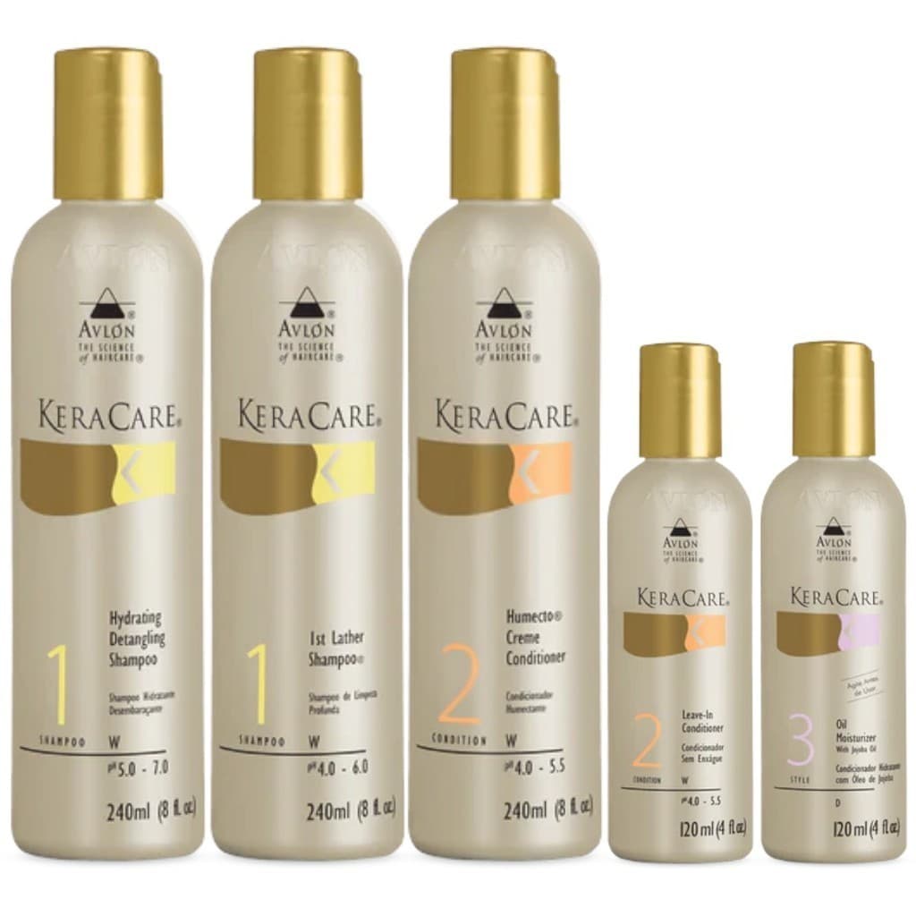 Kit Keracare Classic 1 Shamp Hidratante 1 Shamp Limpeza 1 Cond Humectante + Leave In + Óleo Condicionador Avlon