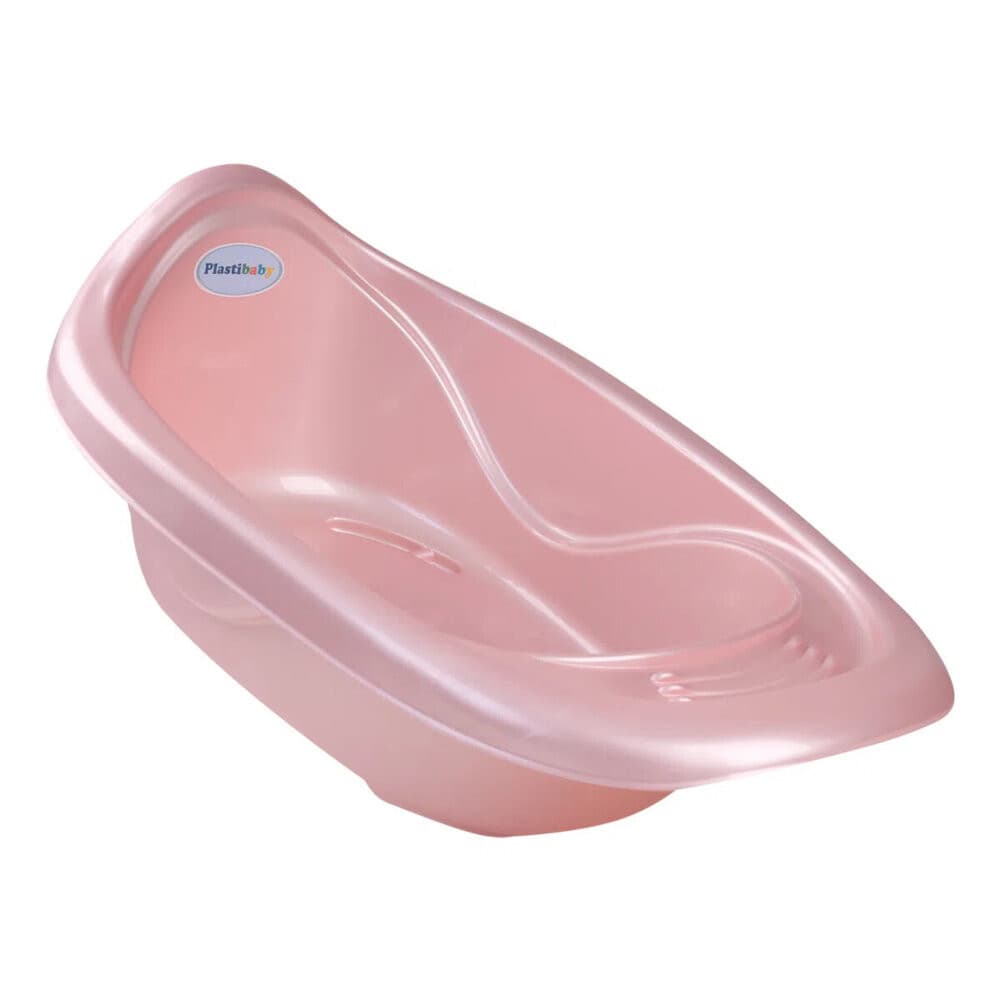 Banheira Plastibaby Para Bebê 22 Litros Rosa Perolado