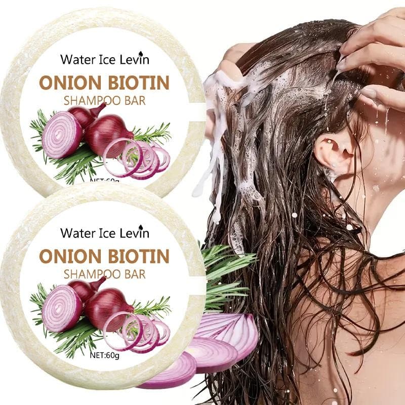 Sabonete Shampoo Cebola E Biotina-60g , Adequado Para Todos Os Tipos De Cabelo , Hidratante Suavizante , Rico Em Extrato