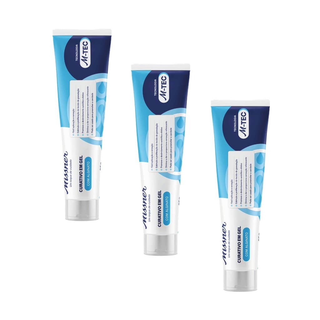 Kit 3 Curativo Em Gel Com Alginato 85g M-tec - Missner