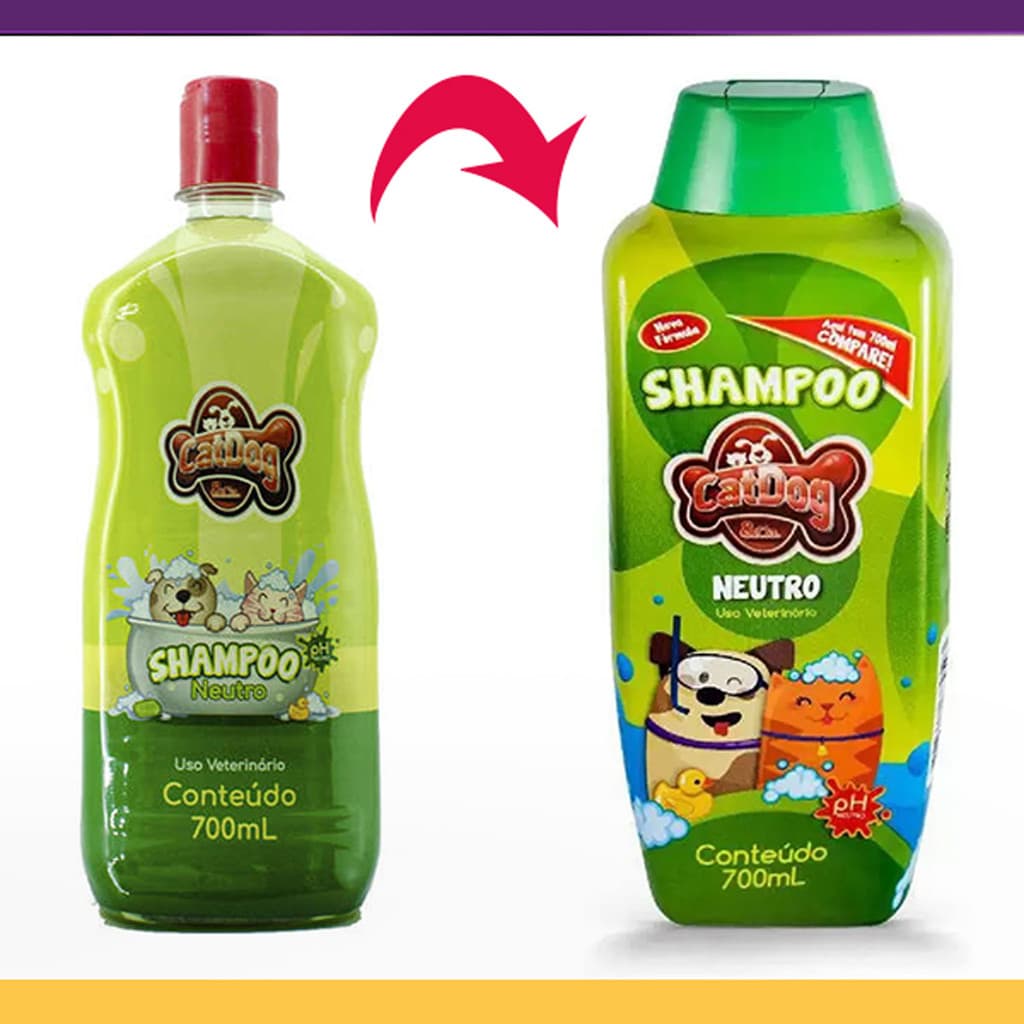 Shampoo Neutro CatDog & Cia para Cães e Gatos - 700 mL