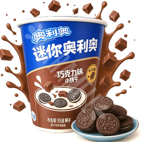 Biscoito Mini Oreo Recheio Chocolate - Importado