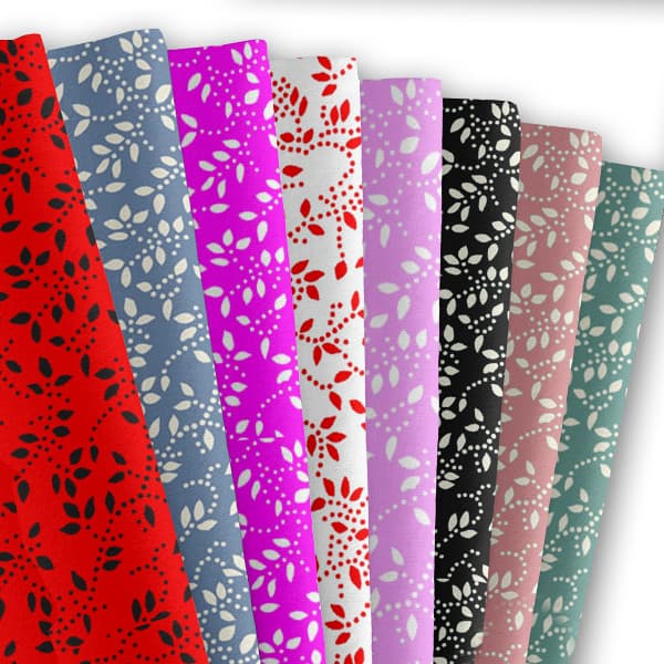Tecido Tricoline Estampado 0,50X1,50 Floral Ramificado Costura Patchwork Artesanato Decoração Pano