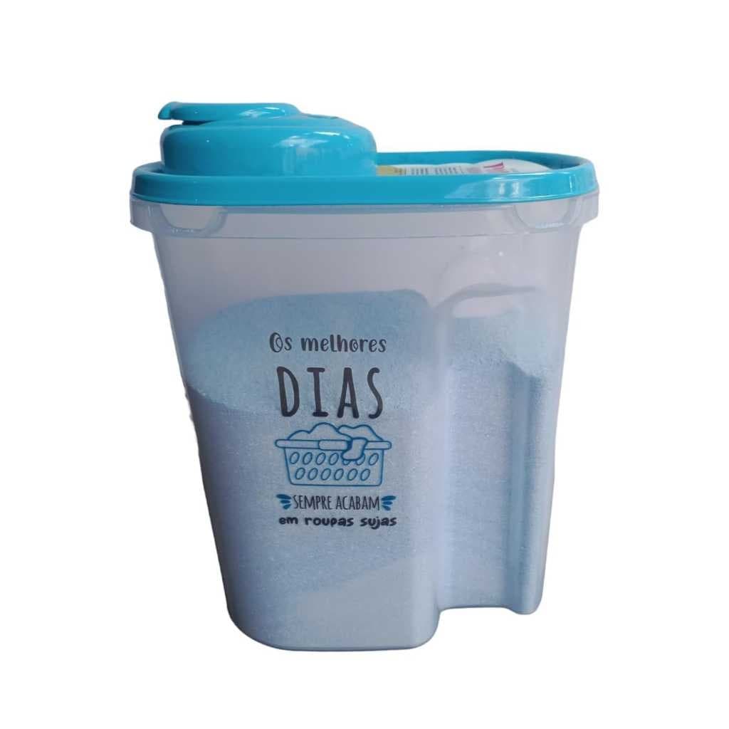 PORTA SABÃO EM PÓ LIQUIDO POTE ARMAZENAMENTO MULTIUSO 2 LITROS ORGANIZADOR LAVANDERIA XPLAST