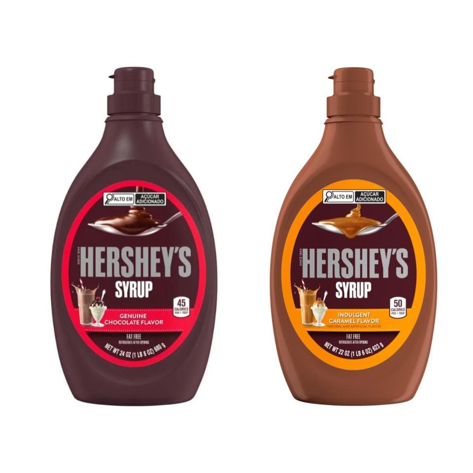 Calda De Caramelo e Chocolate Hershey's Importada - 2 Unid