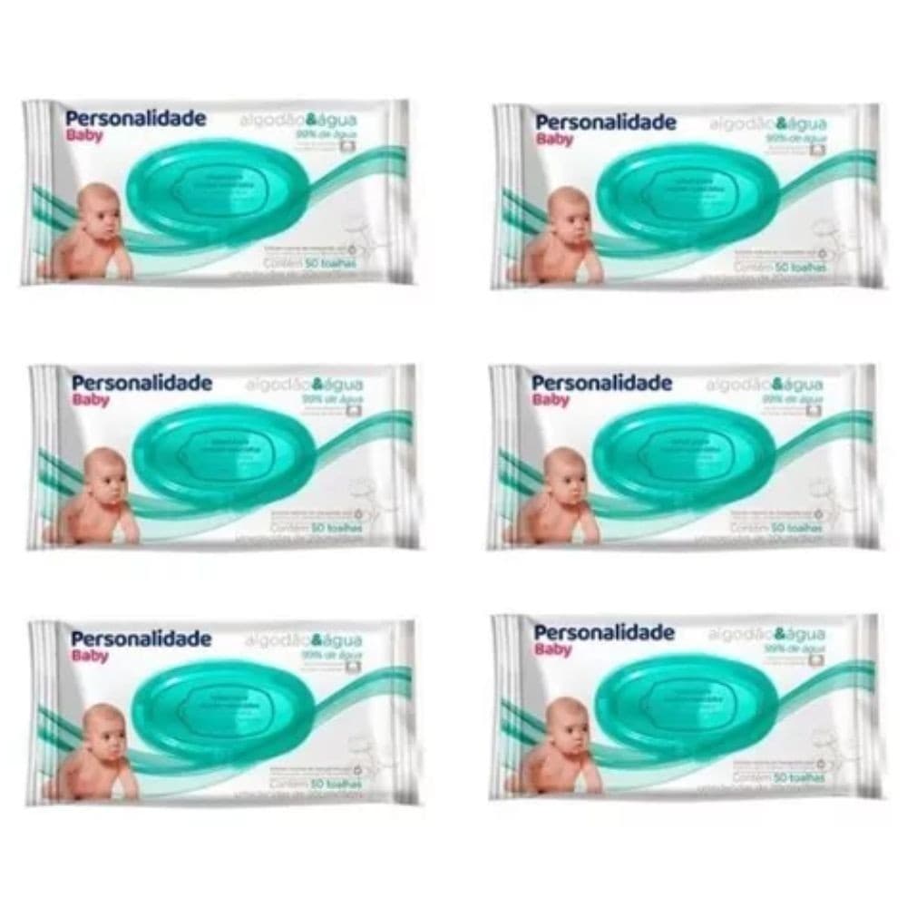 Kit 300 Toalhas Umedecidas Personalidade Algodão e Água