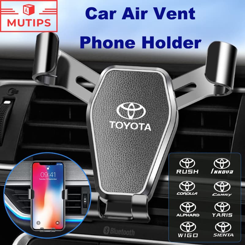 Suporte Universal Para Celular Carro Toyota Saída De Ar Navegação Fixo De Isolamento Térmico Corolla Cross Hilux SW4 RAV4 Yaris Sedan Hatch Etios