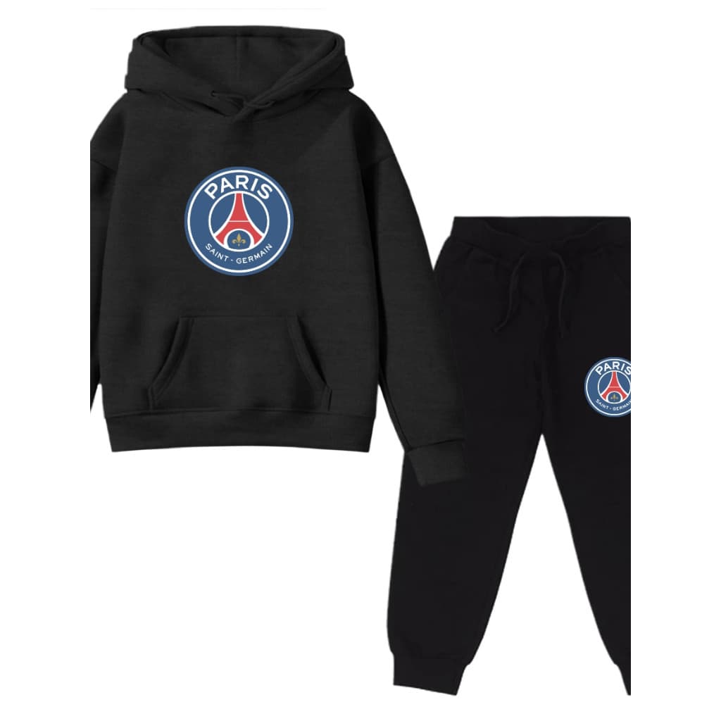 Kit Conjunto Blusa Moletom Infantil E Calça Moletom P S G Time Futebol - Envio Imediato