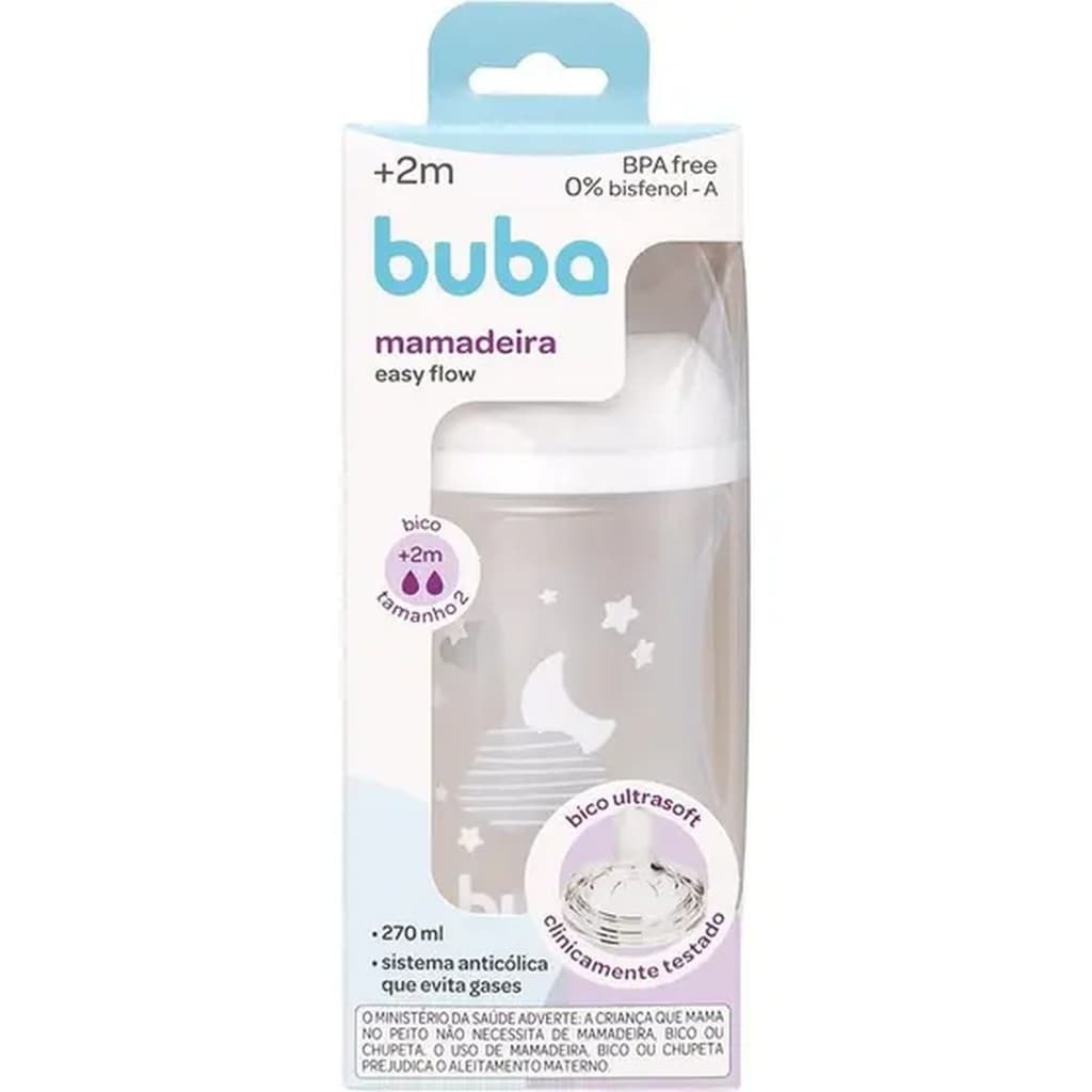Buba Mamadeira Easy Flow Nuvem Branca 270ml 