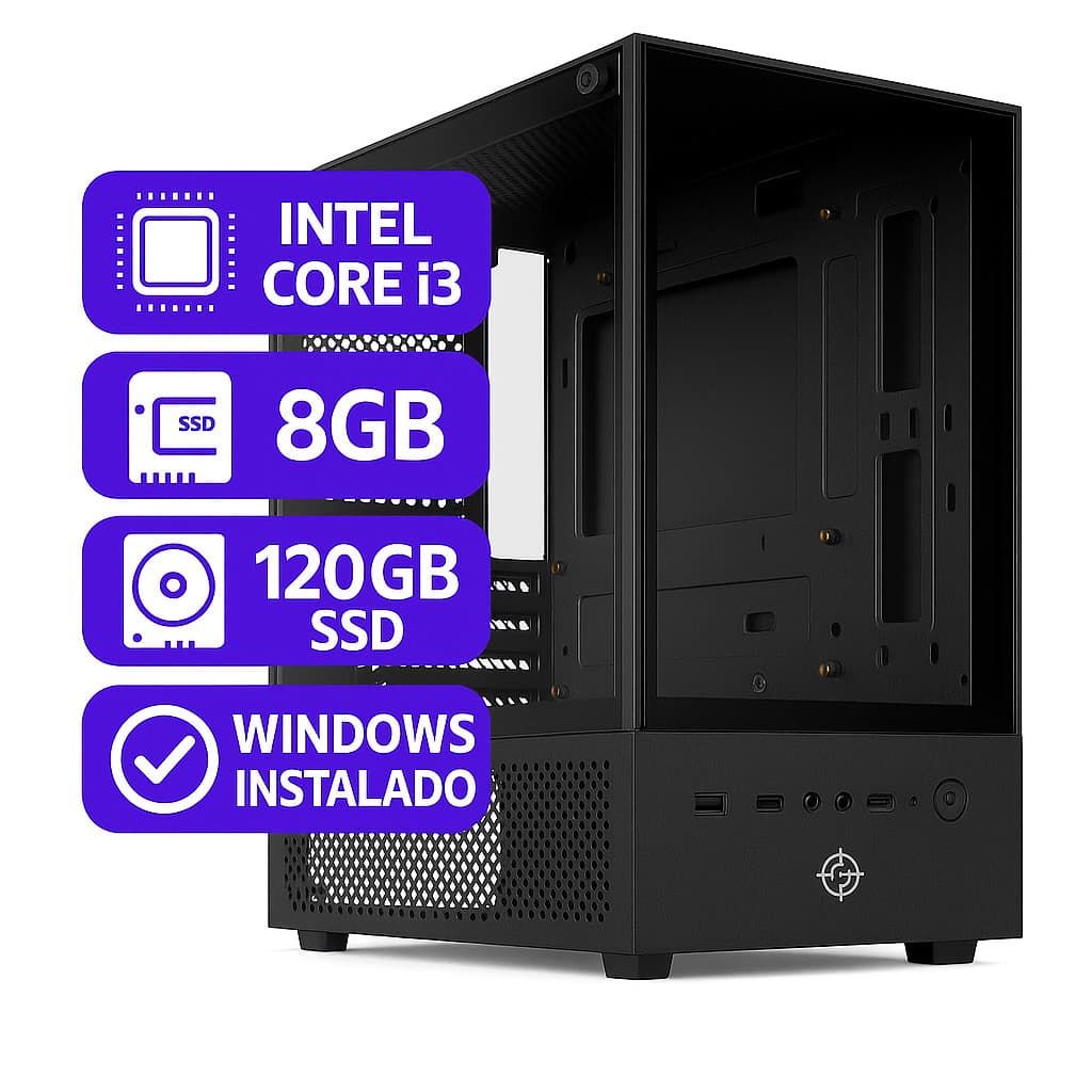 Pc Computador Cpu Intel  I3 2100 + Ssd 120gb, 8gb Memória Ram
