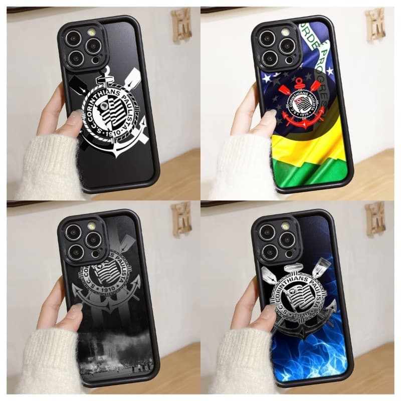 Corinthians Capinha Capa Para Celular Motorola G10 G14 G22 G24 G34 G35 G53 G54 G75 G15 G60 Silicone