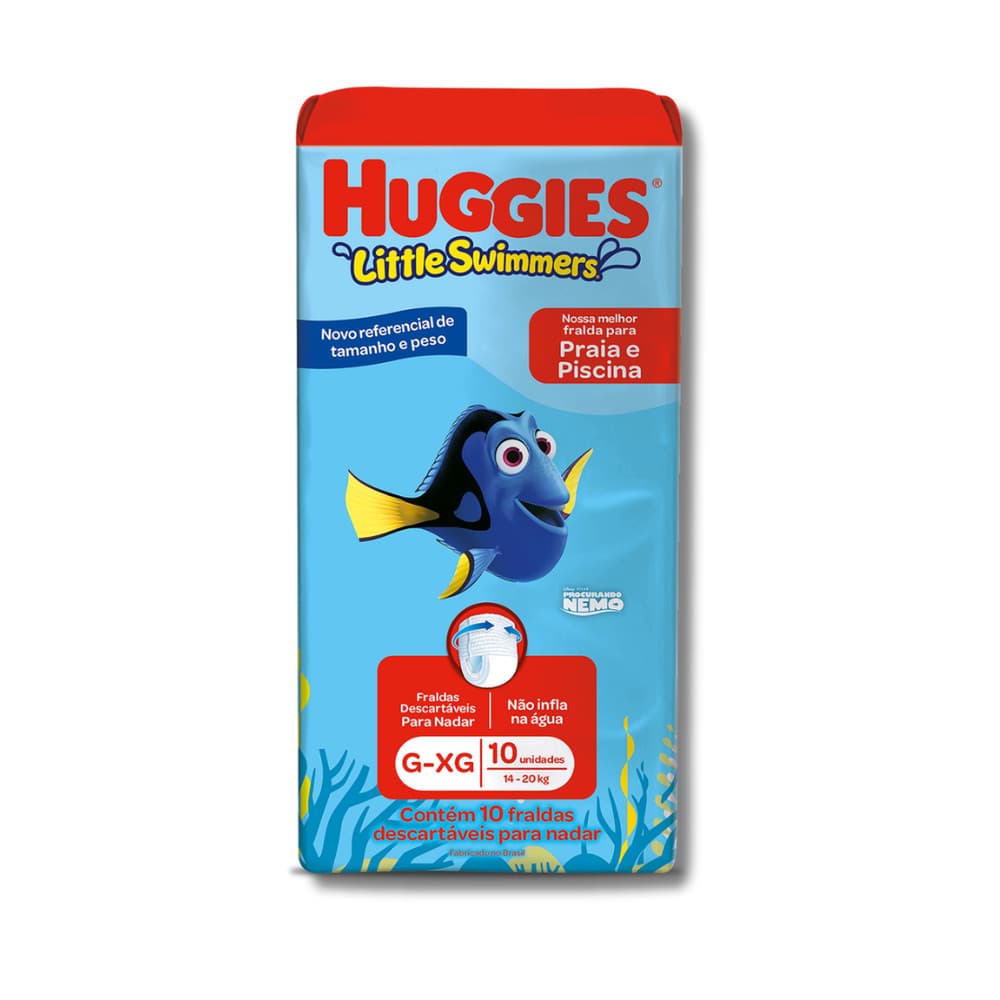 Fraldas Descartáveis Huggies para Água G-XG 10 Fraldas