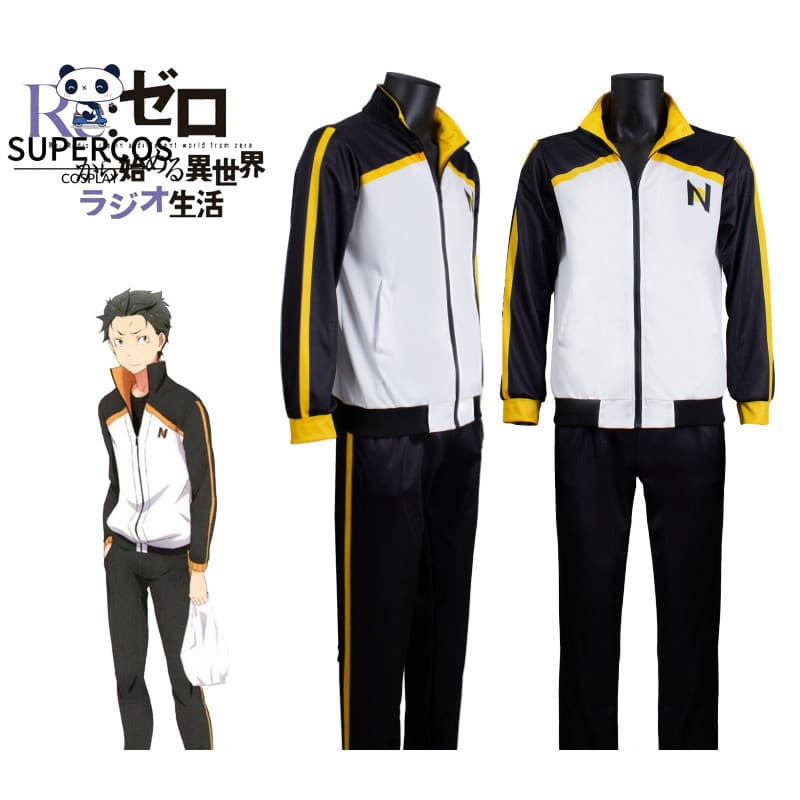 Re:Life Zero Subaru Natsuki Cosplay Jaqueta Casaco Traje Conjunto Com Capuz Para Uso Diário