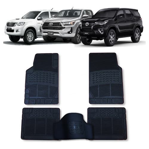 Tapete Automotivo Toyota Hilux e Sw4 em Pvc Grosso com Borda Universal + Tapete do Túnel Traseiro
