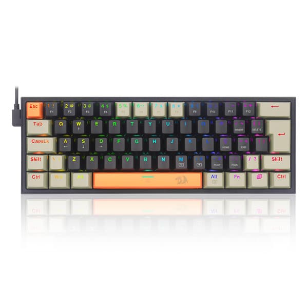 Teclado Mecânico Redragon Gamer Fizz Rgb Swicht Marrom