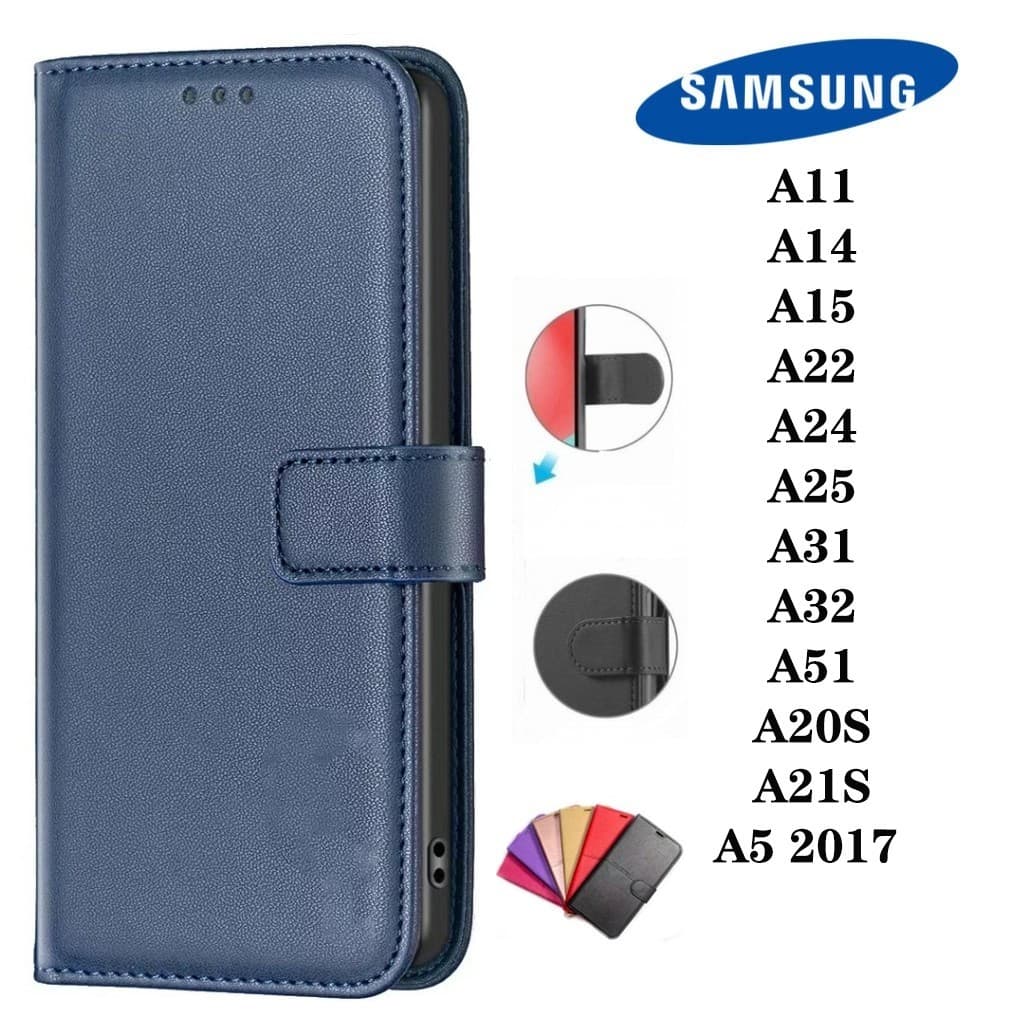 Samsung Capa tipo carteira para todos os modelos Samsung A11/A14/A15/A20S/A21S/A22/A24/A25/A31