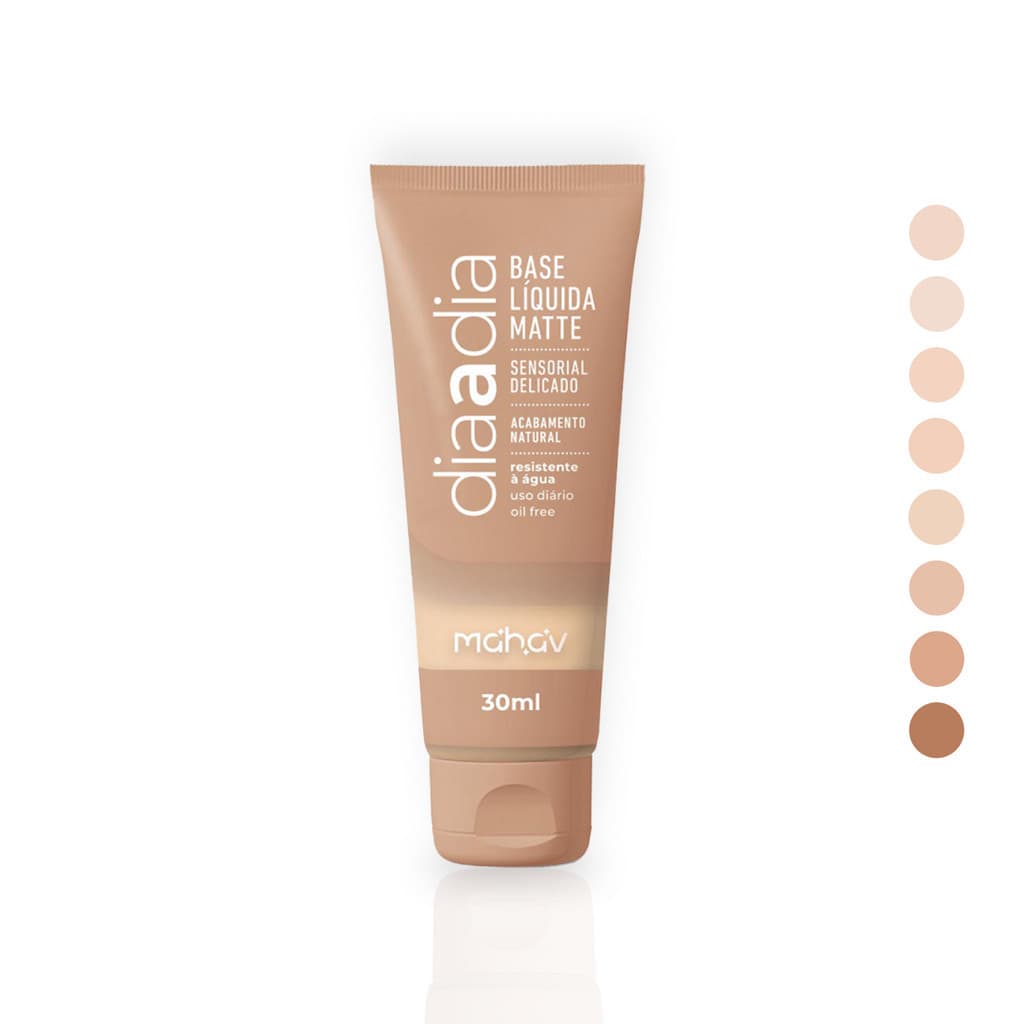 Base Líquida Matte Dia A Dia Mahav 30Ml.