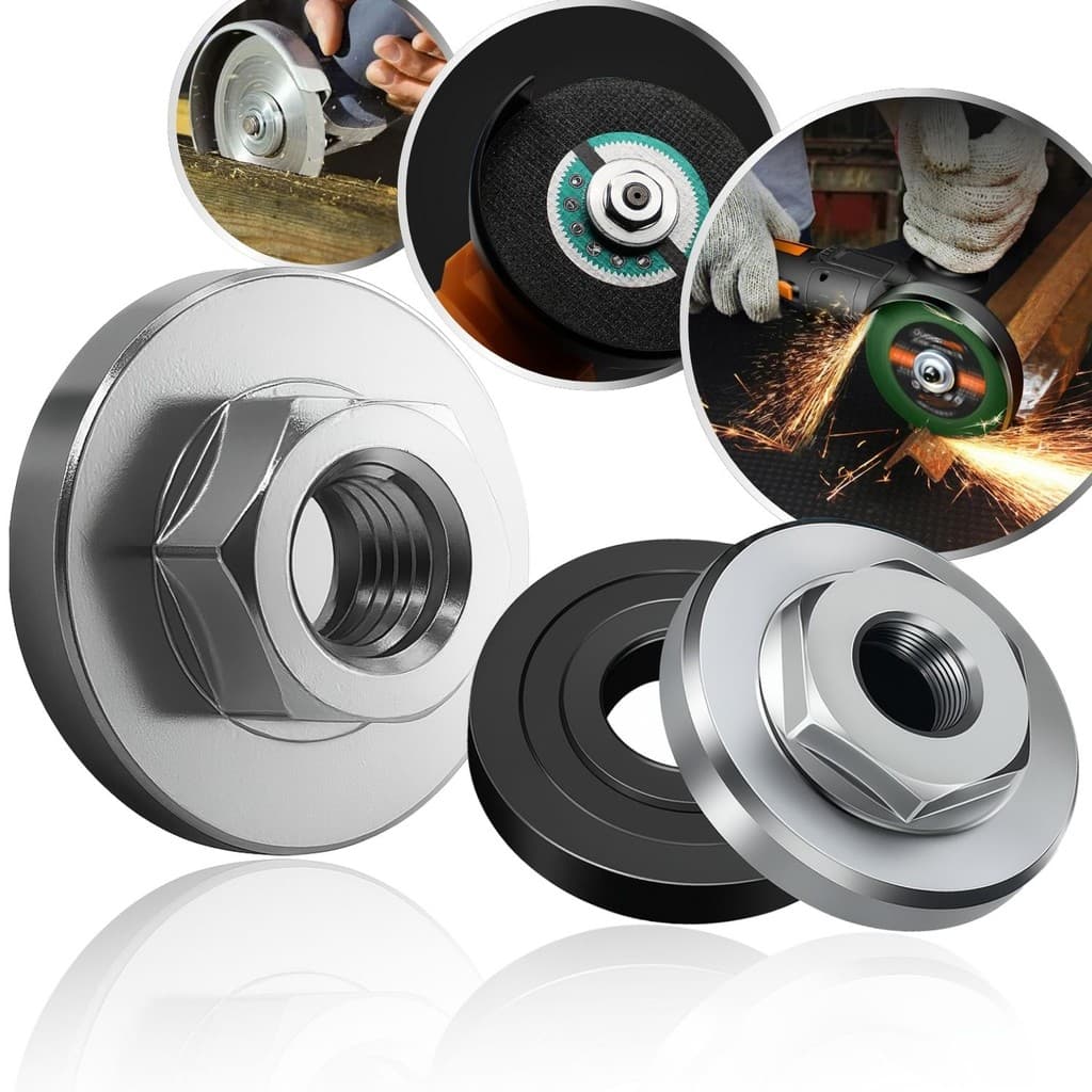Porca Flange Rosca Aperto M14 Esmerilhadeira Lixadeira Politriz Disco Rebarbadora Universal Sextavada Angular Trava Fixa