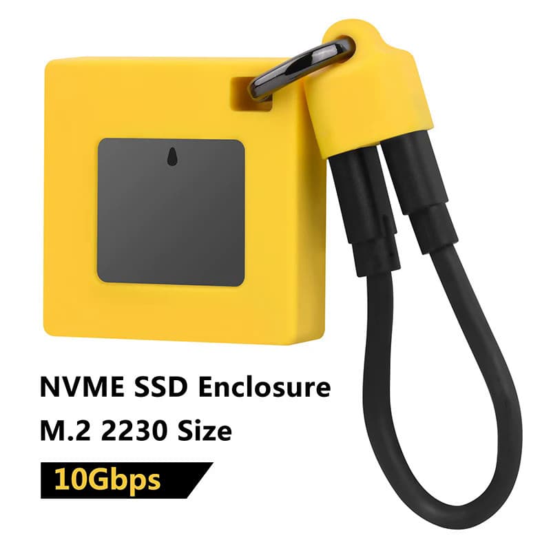 Gabinete para SSD NVMe M.2 2230 USB 3.2 Gen 2 10Gbps Tipo C para NVMe PCI-E M2, Caixa Externa para SSD Laptop, iPho