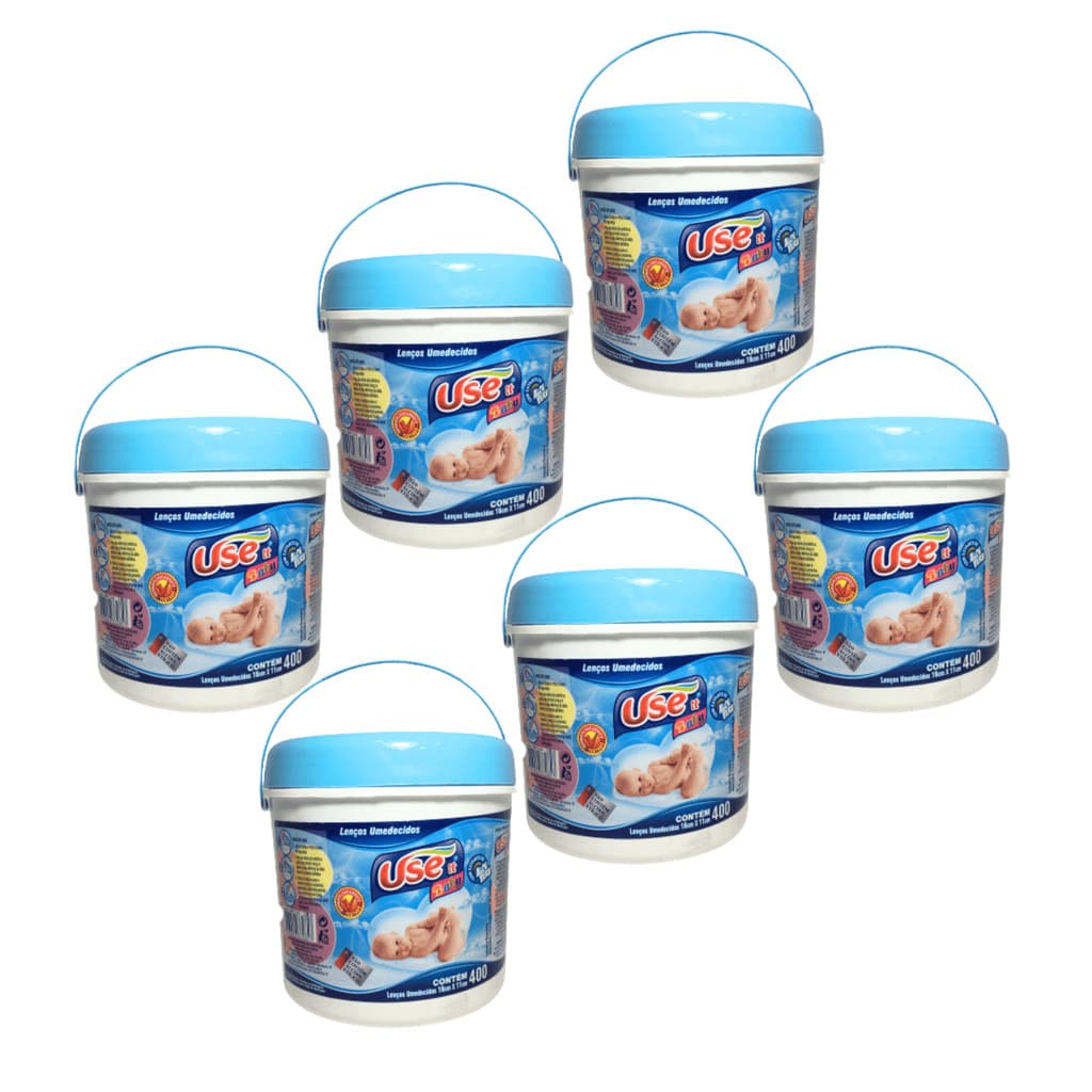kit Balde de Lenço Umedecido total 2400 unidades