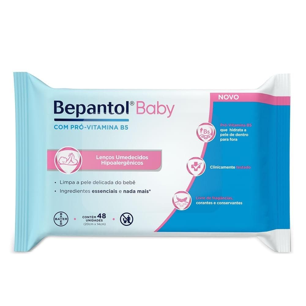 Lenços Umedecidos Bepantol Baby c/48un