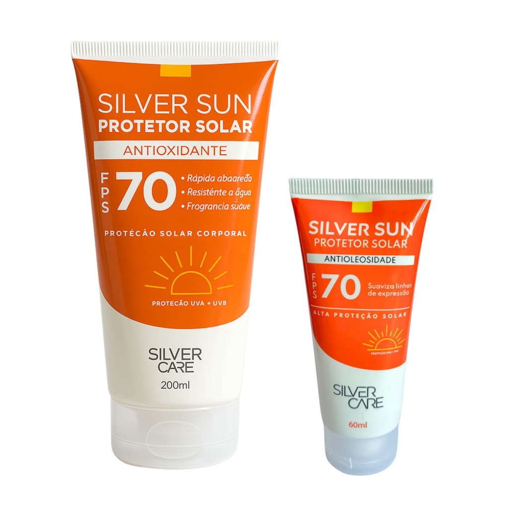 Kit Protetor Solar Corporal + Protetor Solar Facial FPS 70