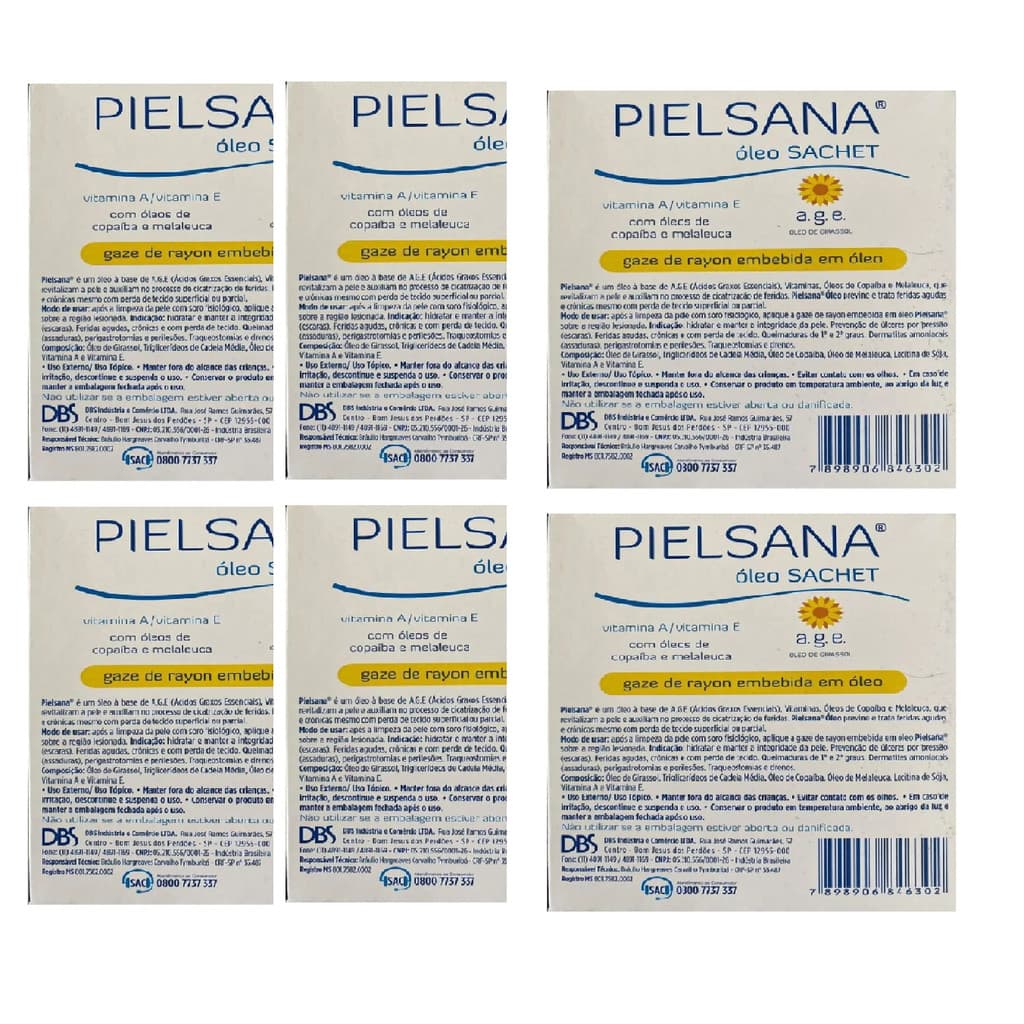 Kit 6x Curativo Rayon Com Age 7,5cm X 7,5 Pielsan Un Dbs