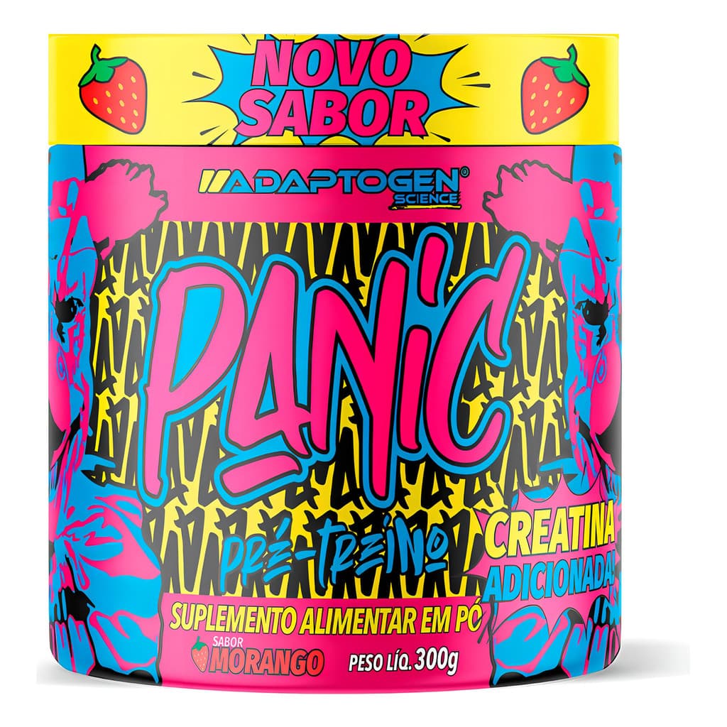 PANIC PRE-TREINO 300G MORANGO ADAPTOGEN