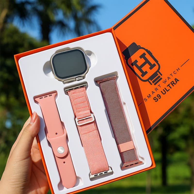 2025 Smartwatch WATCH9 pro 45mm Relógio Esportivo Original Tela HD Lembrete De Mensagem De Voz E Chamada W65B