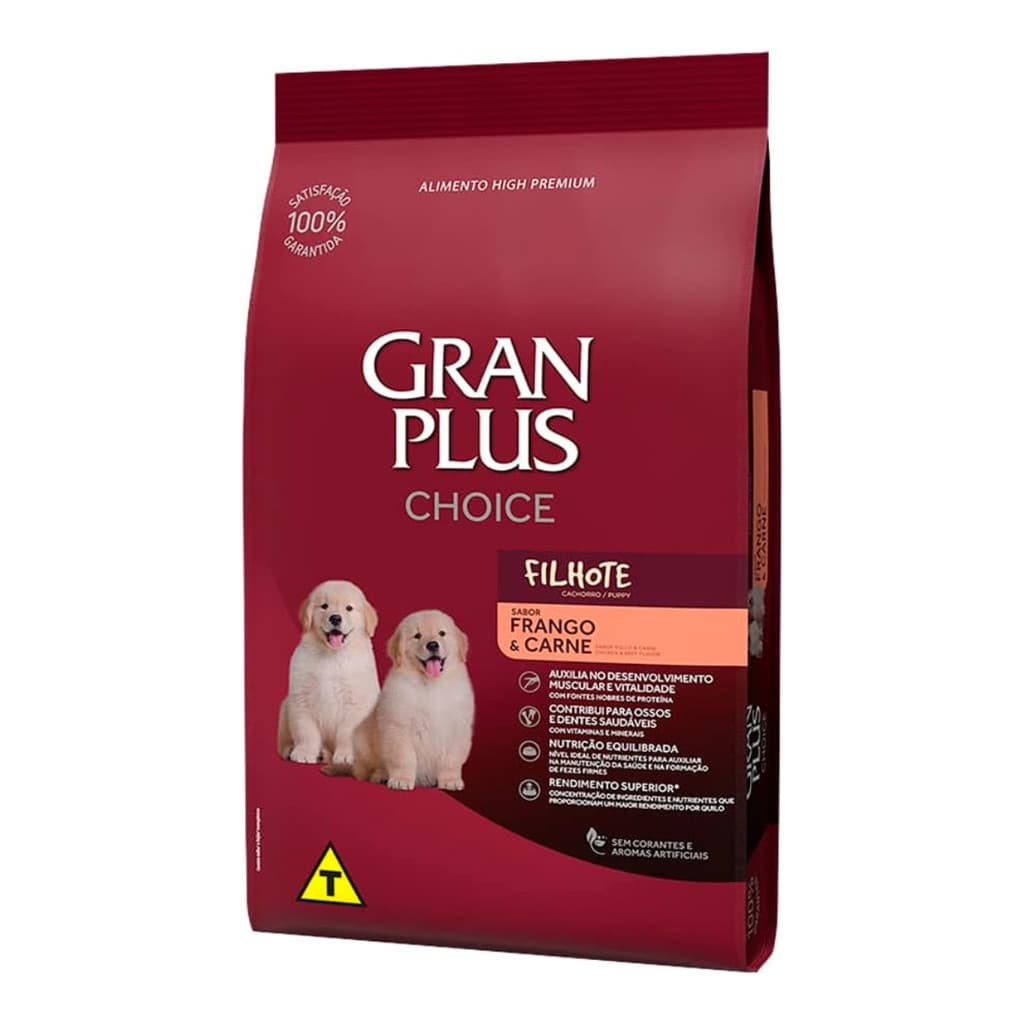 Ração Gran Plus Choice Cães Filhotes Frango E Carne 10,1 Kg
