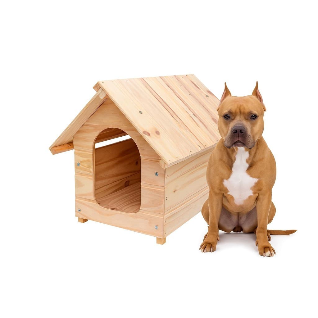 Casinha de Cachorro Nº6 de Madeira Pinus - Conforto e Elegância para seu Pet 1 unidade por compra