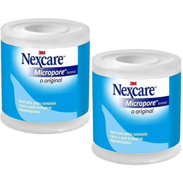 Kit com 2 Fita Micropore Nexcare 50MM X 4,5M