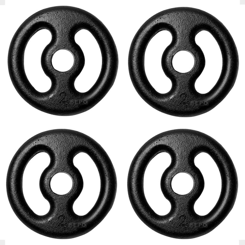 Kit Anilhas 4 Un 2 Kg cada Musculação Treino Academia Ferro