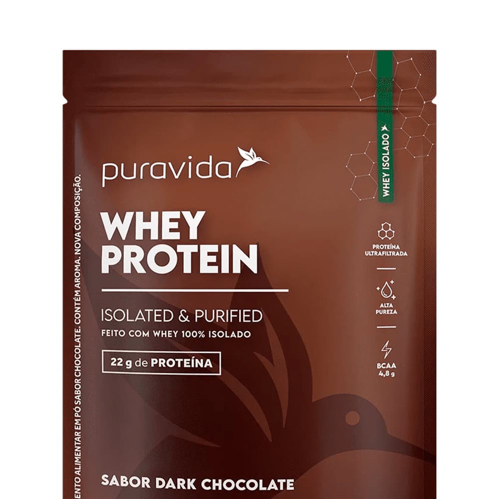 Whey Protein Isolado Puravida (450g) Dark Chocolate