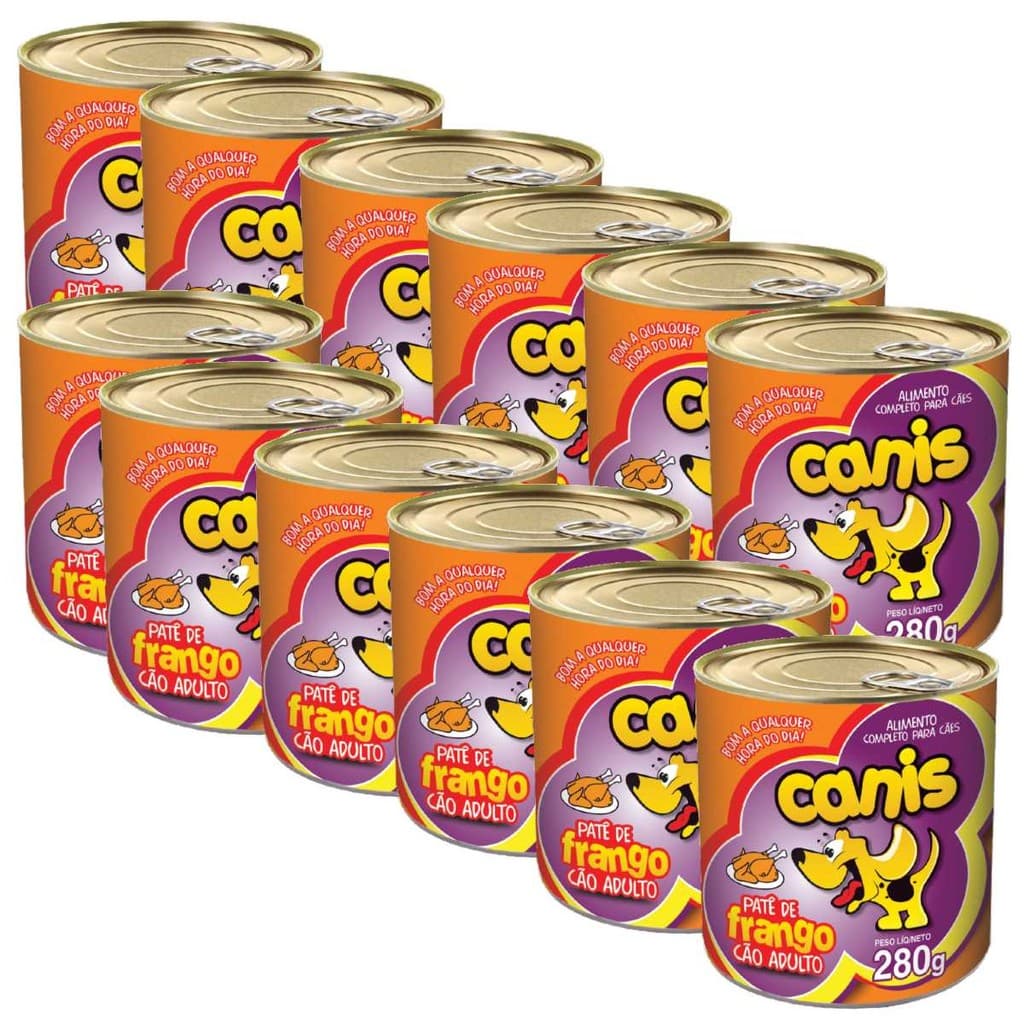 Ração Sache Para Cachorro Canis Adulto Frango 280g Kit 12un